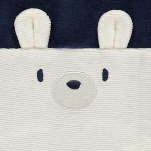 Pelele de terciopelo con estampado de oso para bebé 