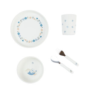 Coffret repas en silicone 5 pièces - Tiny Flowers 