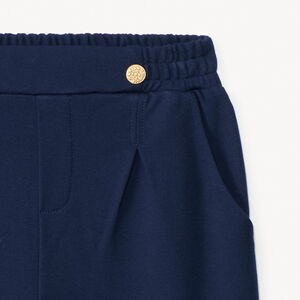 Pantalón de punto milano con botones decorativos para niña 