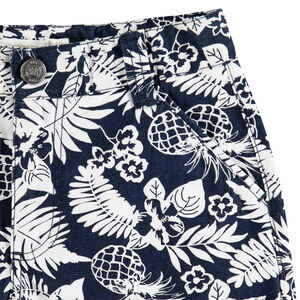 Bermudas de algodón con estampado vegetal para niño 
