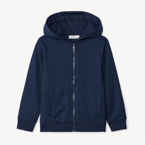 Chaqueta con capucha de felpa lisa para niño  Main Chaqueta con capucha de felpa lisa para niño