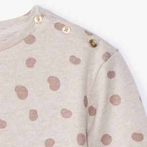 Sudadera de felpa con estampado de lunares y brillante niña bebé. 