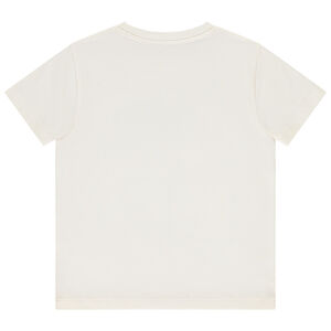 Camiseta de manga corta con fotoprint y bordado para niño 