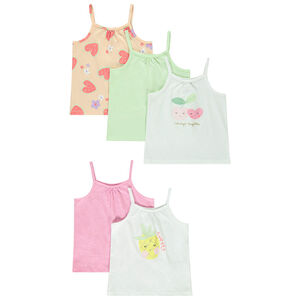 Lote de 5 camisetas sin mangas fantasía para bebé niña 