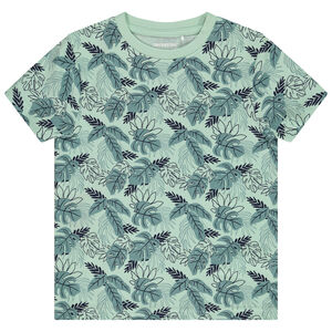 T-shirt en coton imprimé végétal pour garçon 