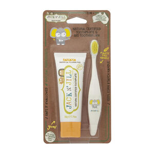 Pasta de dientes + cepillo infantil Jack N’ Jill 12M+ 