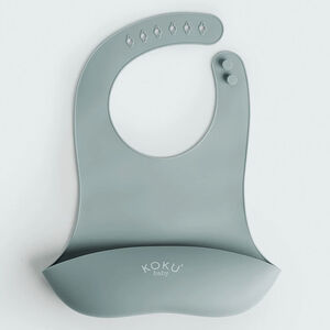 Babero silicona con bolsillo recogealimentos Mint 