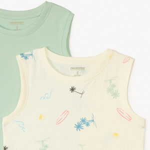 Lote de 2 camisetas sin mangas con diseño para niño 