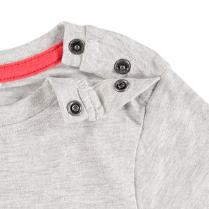 Conjunto camiseta manga corta SmileyWorld y short a rayas 