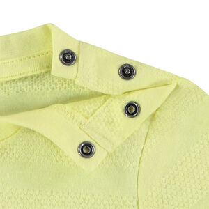 Camiseta manga corta lisa efecto texturizado para bebé niño 