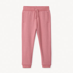 Pantalón jogging de felpa liso para niña 