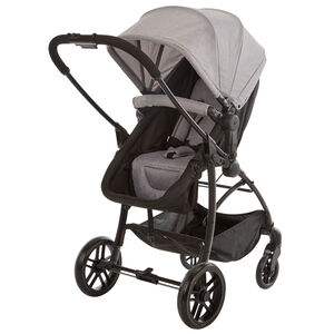 Carro trio combinado con silla de coche y capazo jaspeado/gris 