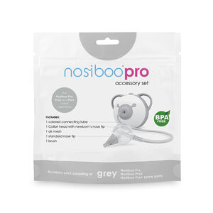 Kit de accesorios para aspirador nasal bebé eléctrico Nosiboo Pro gris 