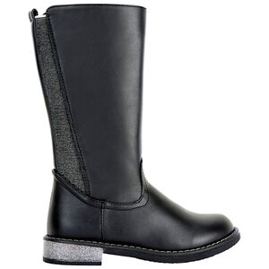 Botas de montar con tacón plateado para niña 