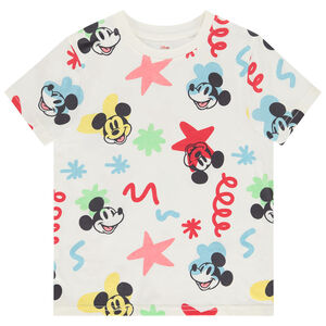 Camiseta de manga corta estampada de Mickey Disney para niño 