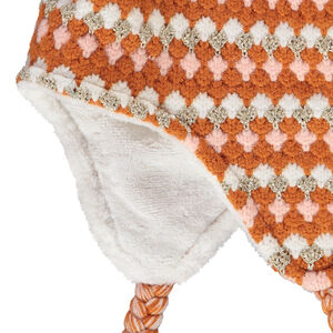 Bonnet peruano de punto fantasía para bebé niña 