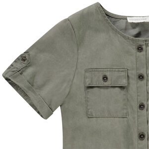 Combishort fluido con bolsillos para niña 