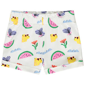 Short de punto estampado fantasía para bebé niña 