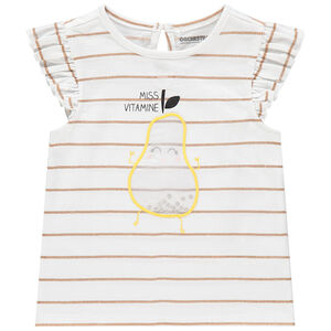 Camiseta manga corta de rayas 