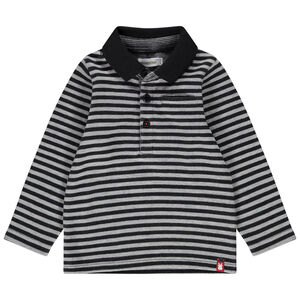 Polo manga larga de rayas para bebé niño Main Polo manga larga de rayas para bebé niño