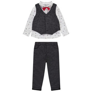 Conjunto de chaleco + camisa + pantalón para bebé niño Main Conjunto de chaleco + camisa + pantalón para bebé niño