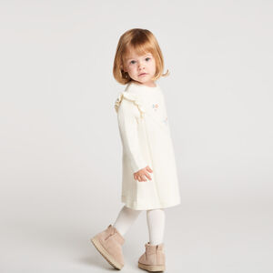 Ropa de punto para bebé niña con bordados florales 