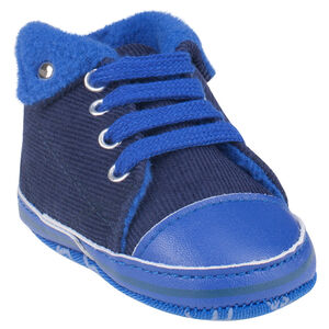 Baskets montantes à lacets et revers 