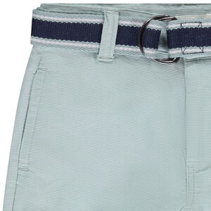 Bermuda con cinturón de tela efecto armadura para niño 