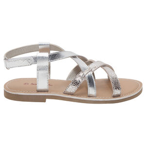 Sandalias con tiras plateadas   