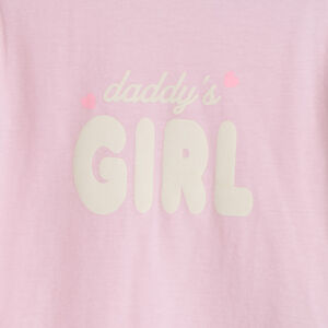 Conjunto de pijama largo de jersey estampado para niña. 