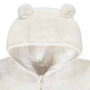 Pelele de sherpa con motivo de osito para bebé niña 