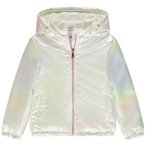 Cortavientos acolchado efecto iridiscente para niña 