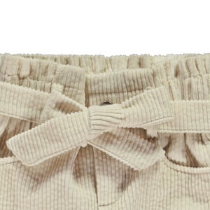 Pantalón slim de terciopelo con cinturón para niña 