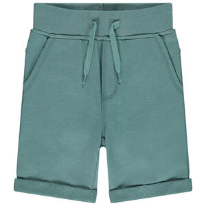 Bermudas de felpa unicolor con cintura elástica niño 