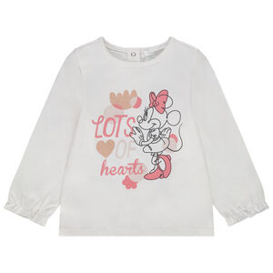 Camiseta de manga larga de punto con estampado de Minnie Disney para bebé niña 