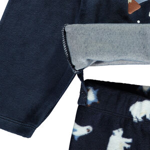 Pyjama 2 pièces motifs Arctiques pour bébé garçon avec finitions différentes selon l'âge 