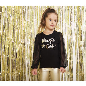 Pull fêtes bi-matière avec sequins magiques pour fille Main Pull fêtes bi-matière avec sequins magiques pour fille