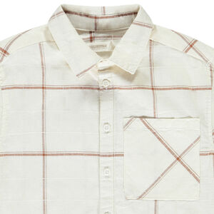 Camisa de manga corta a cuadros para niño 