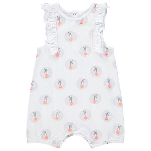 Mono corto motivo cerezas all-over 