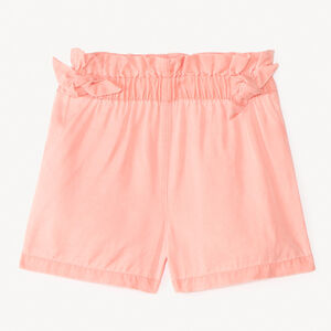 Pantalones cortos de tencel con nudos decorativos para niña 