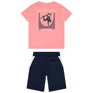 Conjunto camiseta de manga corta estampada + short para niño 
