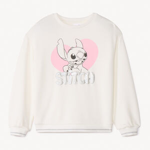 Sudadera de felpa para niña con estampado de Stitch de Disney 