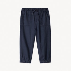 Pantalón liso de Tencel con bolsillos para bebé niño 