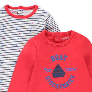 Lote de 2 peleles de algodón estilo marinero para bebé niño 