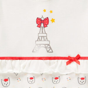 Pelele manga larga motivo fantasía para bebé niña 