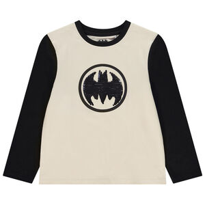 Camiseta de manga larga Batman Warner con lentejuelas mágicas para niño 