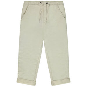 Pantalón liso de tela para bebé niño 