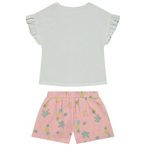 Conjunto 2 piezas camiseta de manga corta + short fantasía niña 