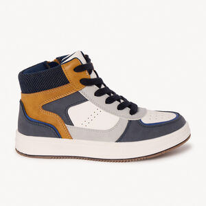 Zapatillas altas con cremallera y cordones para niño 