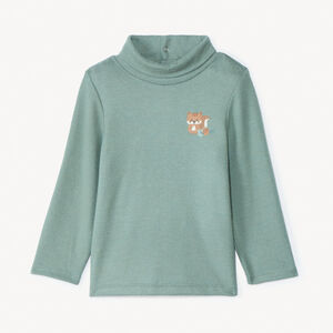 Sous-pull col roulé puff print écureuil pour bébé garçon 